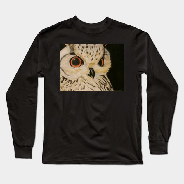 Owl Long Sleeve T-Shirt by teenamarie23art